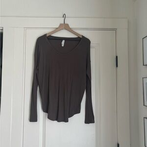 Athleta Ribbed Long Sleeve - Brown